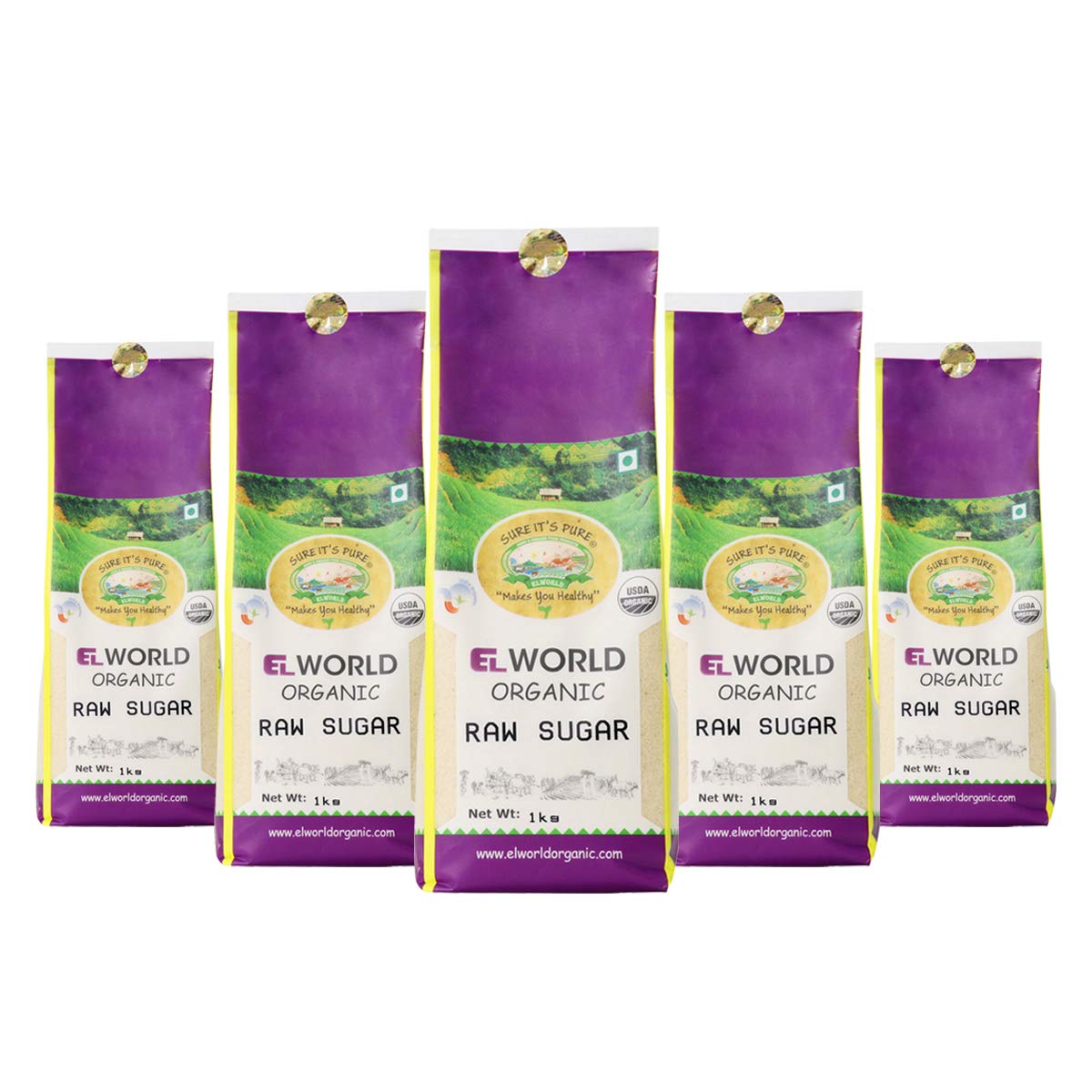 ELWORLD AGRO & ORGANIC FOOD PRODUCTS Raw Sugar 900GM (Pack of 5) (B08W54V7H6) Amazon Price History, Amazon Price Tracker