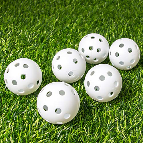 image for THIODOON Practice Golf Balls - Limited Flight, 40mm Hollow Plastic, Co