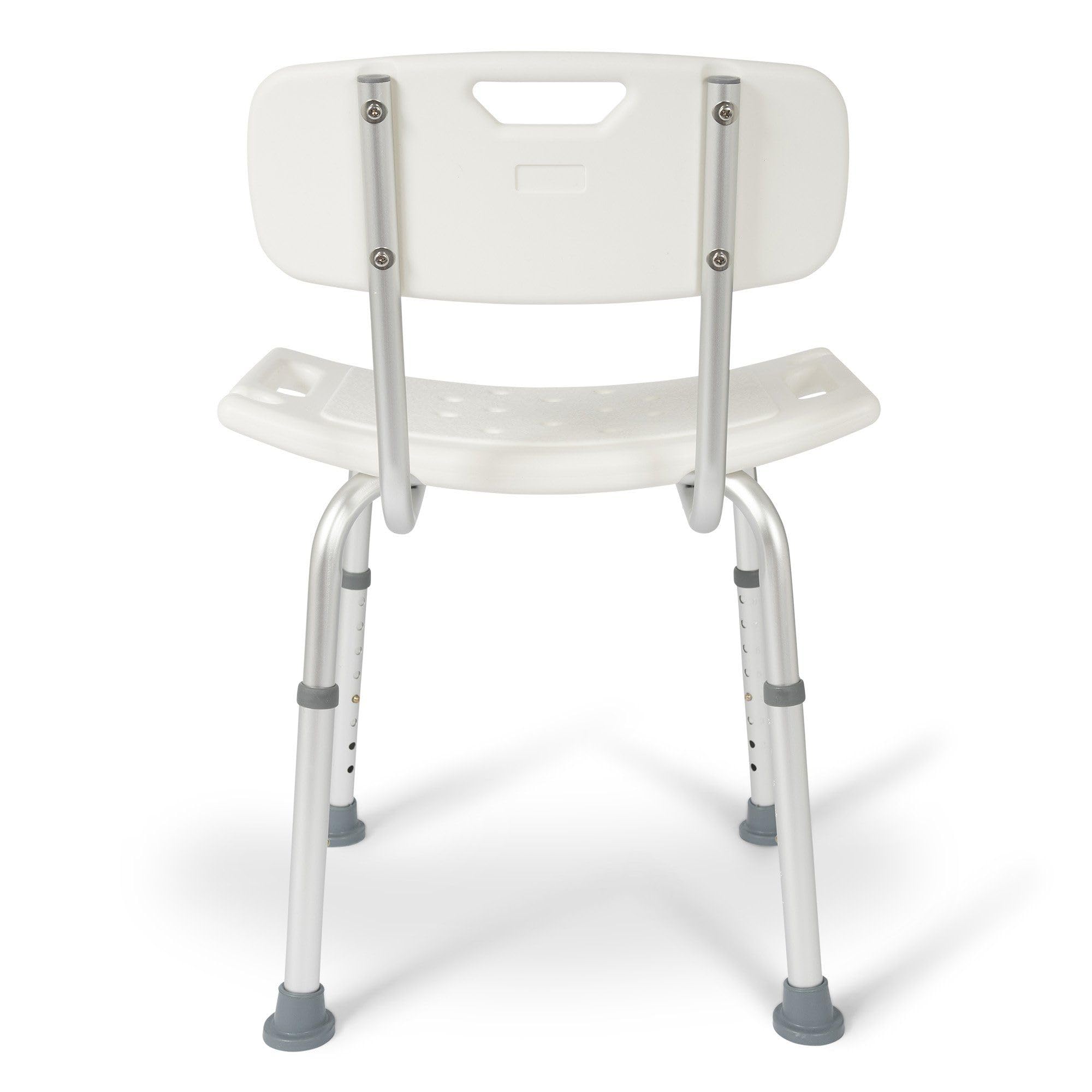 Sgabello da doccia, regolabile in altezza, antiscivolo, 39 – 52 cm (Con schienale)