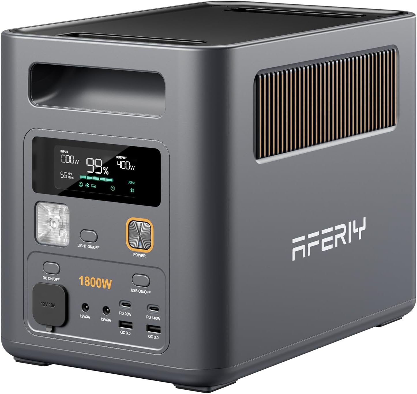 AFERIY 1024Wh Expandable Solar Generator, 1800W Portable Power Station with UPS Backup