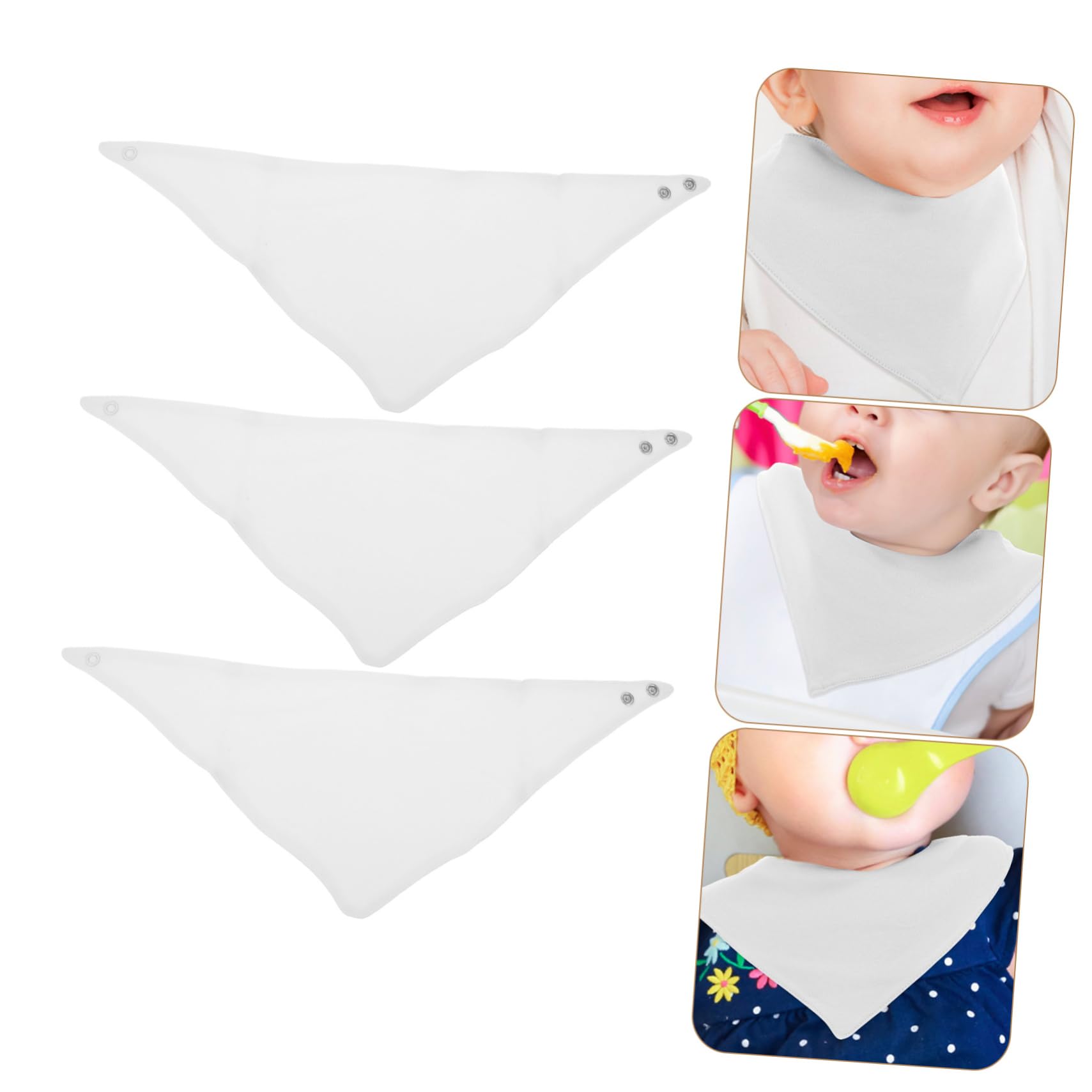 ibasenice 4sets Baby Speichel Lätzchen Neugeborenen Baumwolle Lätzchen Sabbern Bib Kleinkind Mahlzeit 3 ​​stücke * 4