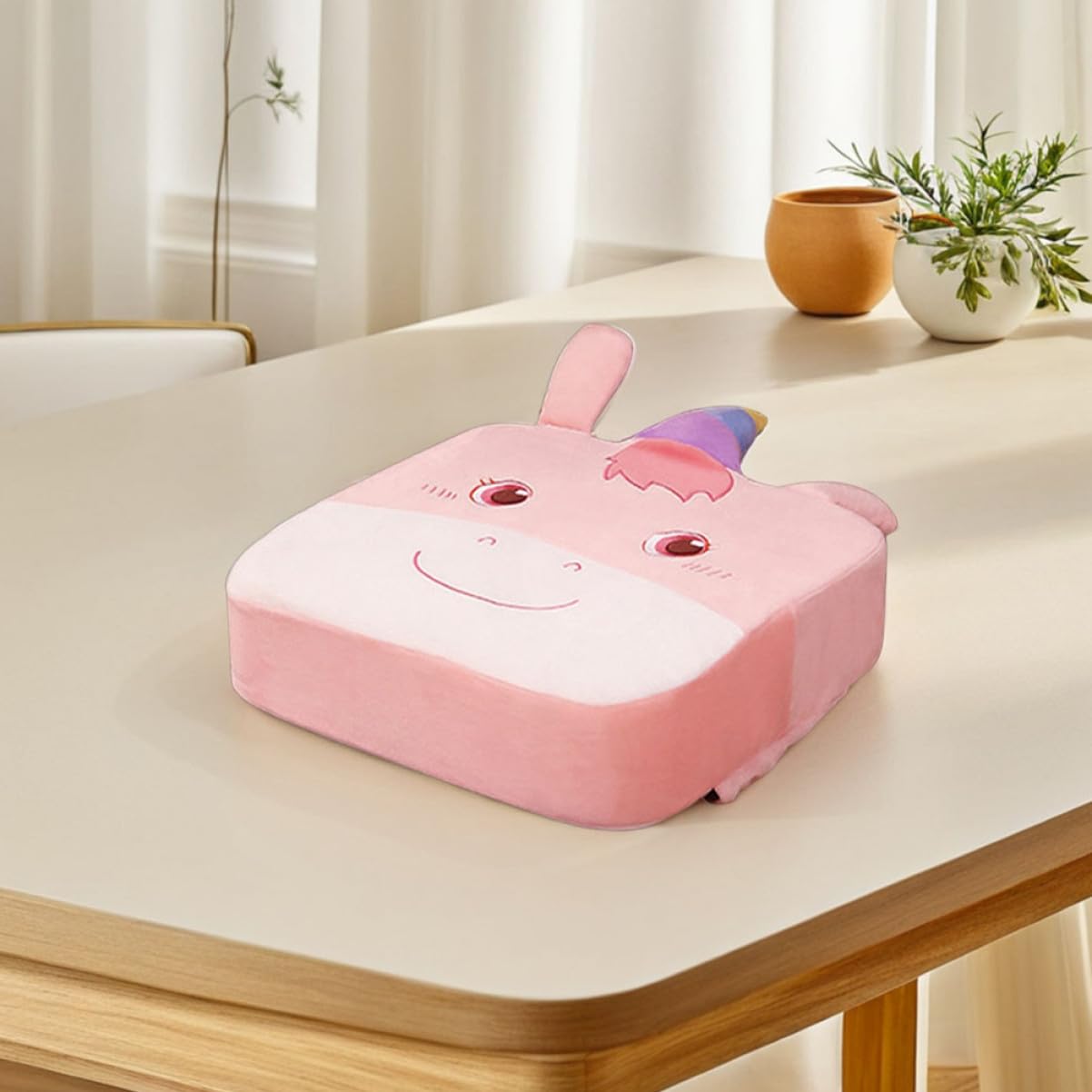 BESTYASH Cuscino Alzasedia Spessore con Base Antiscivolo Rialzo Sedia per da Pranzo Imbottitura Morbida e Portatile per Studenti Facile da