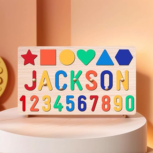 Miniatura 7 de Rompecabezas de madera con clavijas, juguete divertido y educativo personalizado para niños pequeños, rango de edad de 1 a 3 años, 1 juego, 1 pieza,