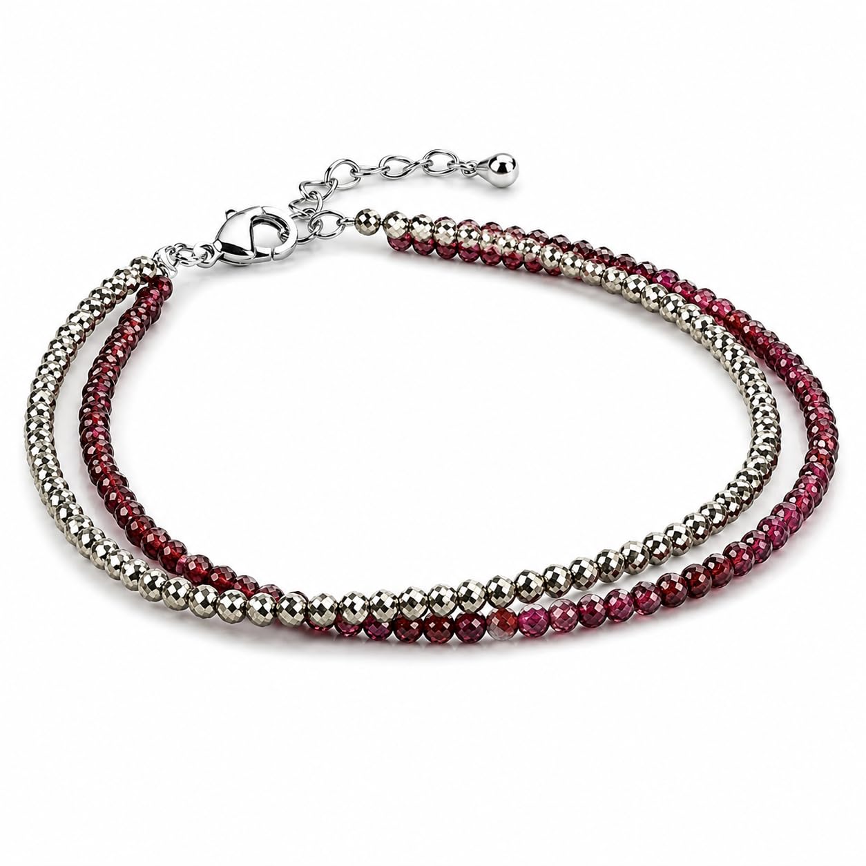 Love & Prosperity Anklet – Pyrite & Garnet Double-Strand Adjustable Anklet for Women | Confidence, Positive Energy & Everyday Elegance-image-13