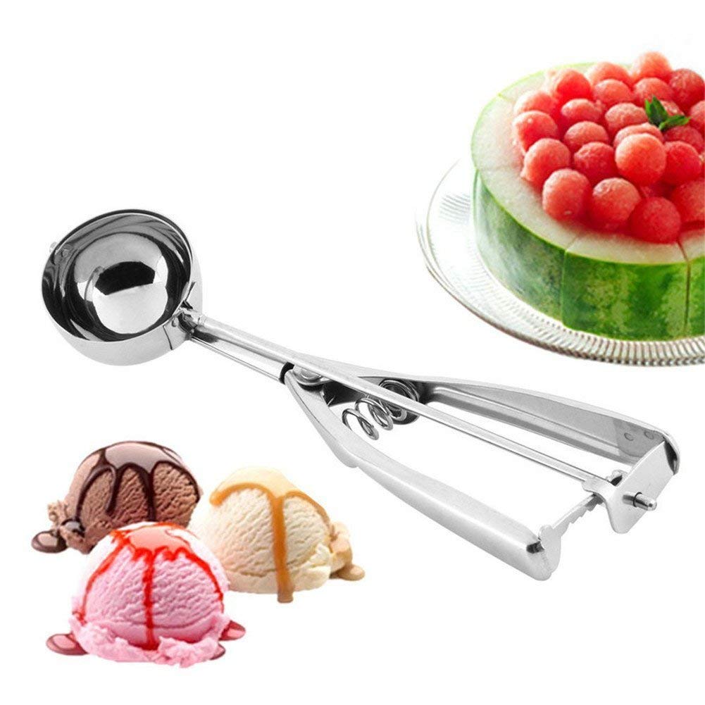 Paletta Per Gelato In Acciaio Inox, Cucchiaio Porzionatore Con Impugnatura A Molla, 5 Cm, Per Biscotti E Purè