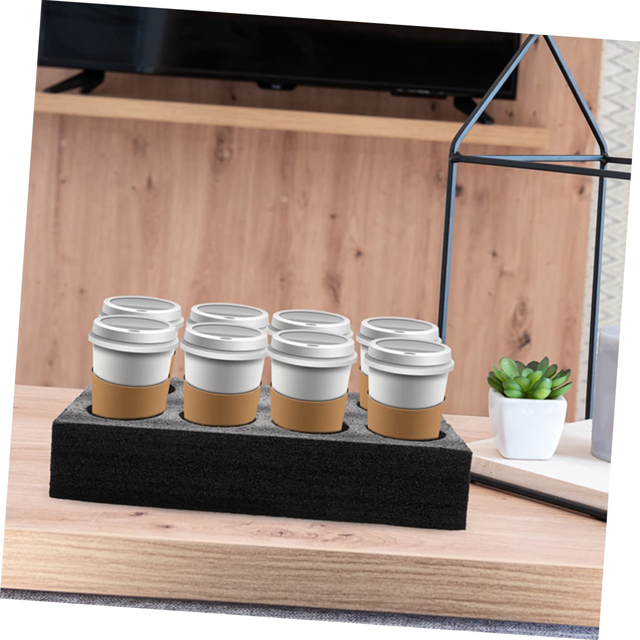 UPKOCH 2pièces Porte-gobelets Mousse Pour Boissons Emplacements Plateau De Transport Pour Tasses à Café Et Bouteilles