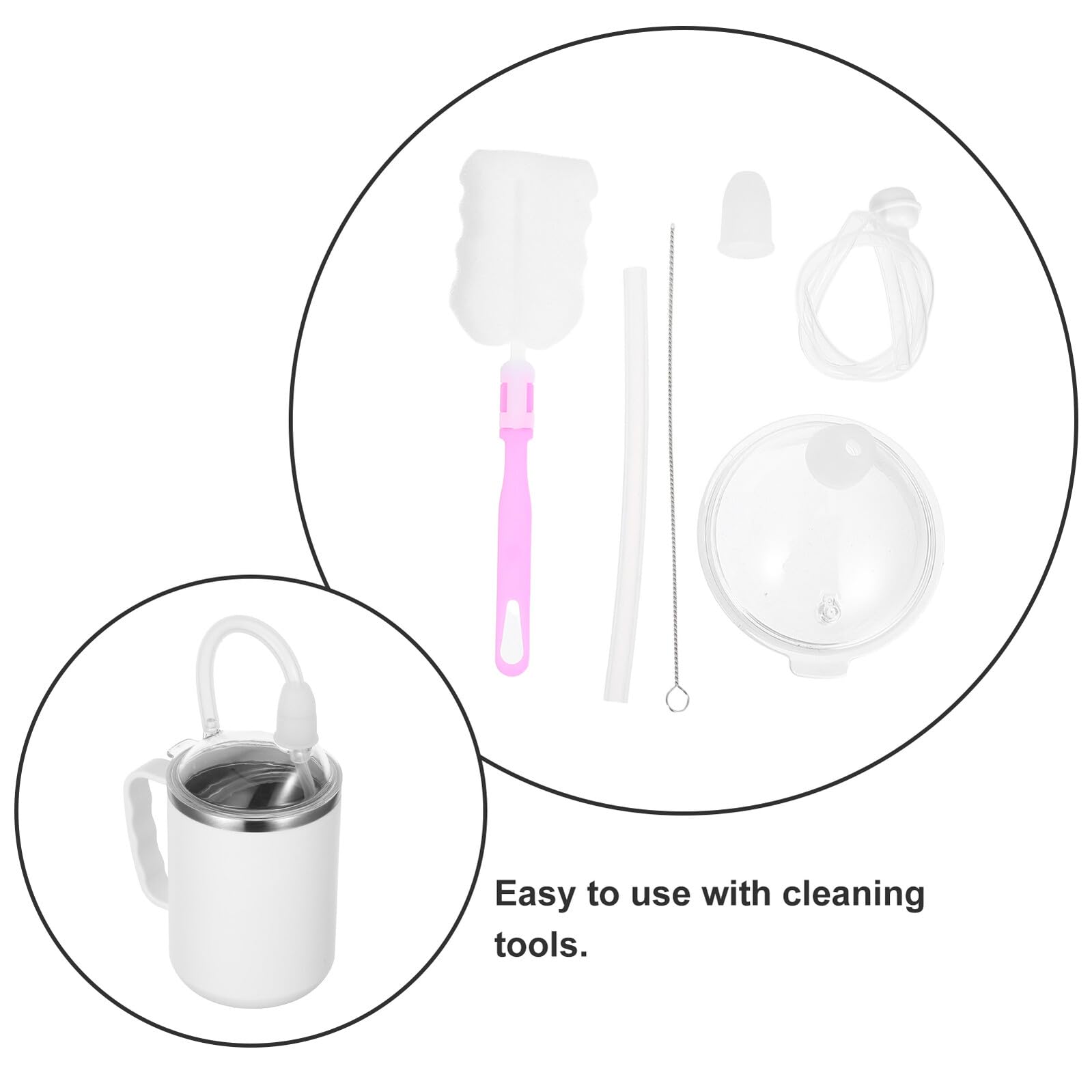 Auslaufsicherer 500 ml Erstickungssicherer Trinkbecher mit Griffen für Senioren und Pflege Flüssigkeitsfütterungsbecher für Wasser Milch Saft und Suppe