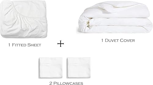 Miniatura 2 de Juego de funda de edredón, sábana bajera y fundas de almohada de 4 piezas, hecho de 100% algodón Giza de Dreams Giza, edredón de almohada, sábana