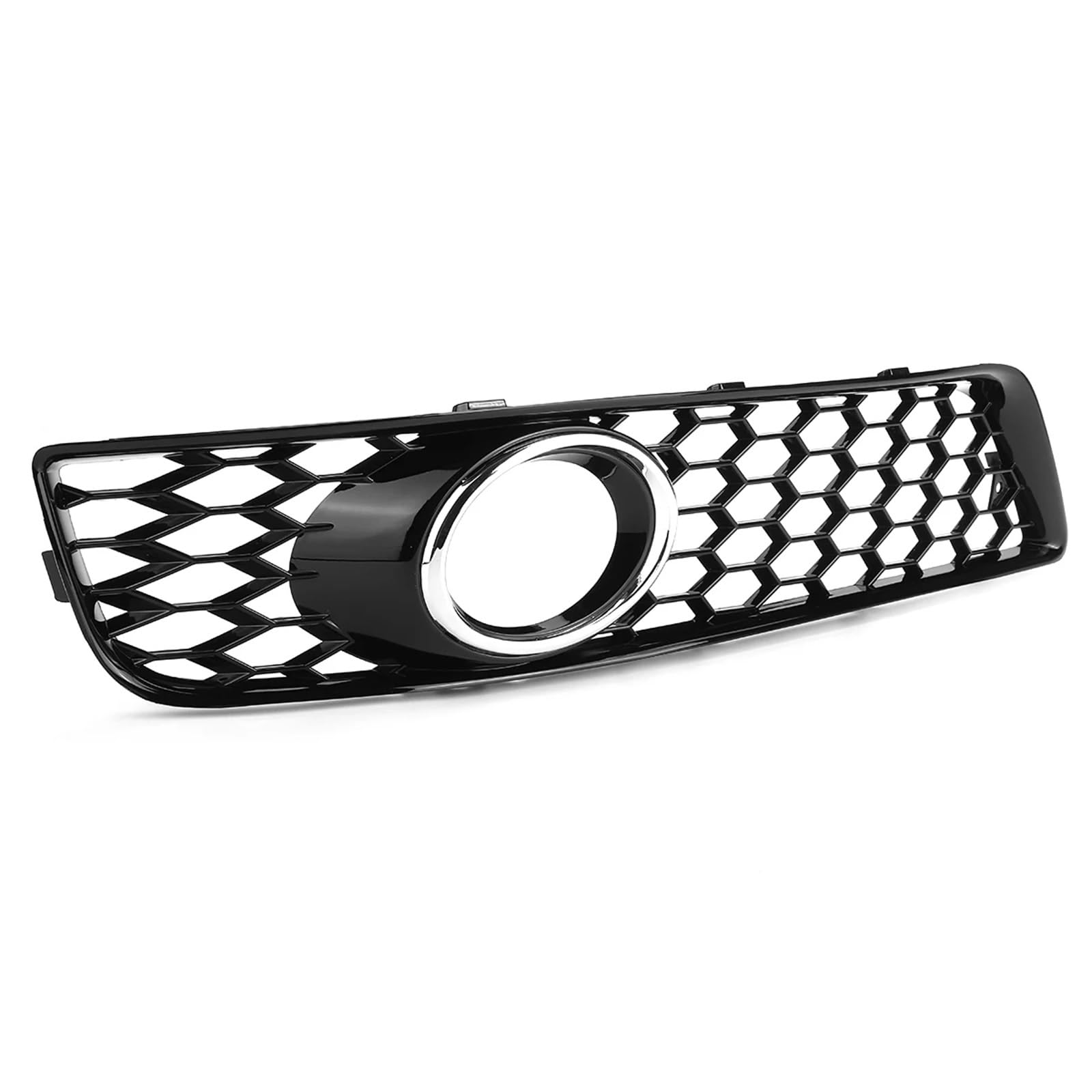 Bocchette Aria Condizionata Copertura per mascherina fendinebbia, paraurti anteriore, griglia lampada con foro lampada, stile maglia, adatta per Audi A3 8P 2009, 2010, 2011-2013(Glossy Black)
