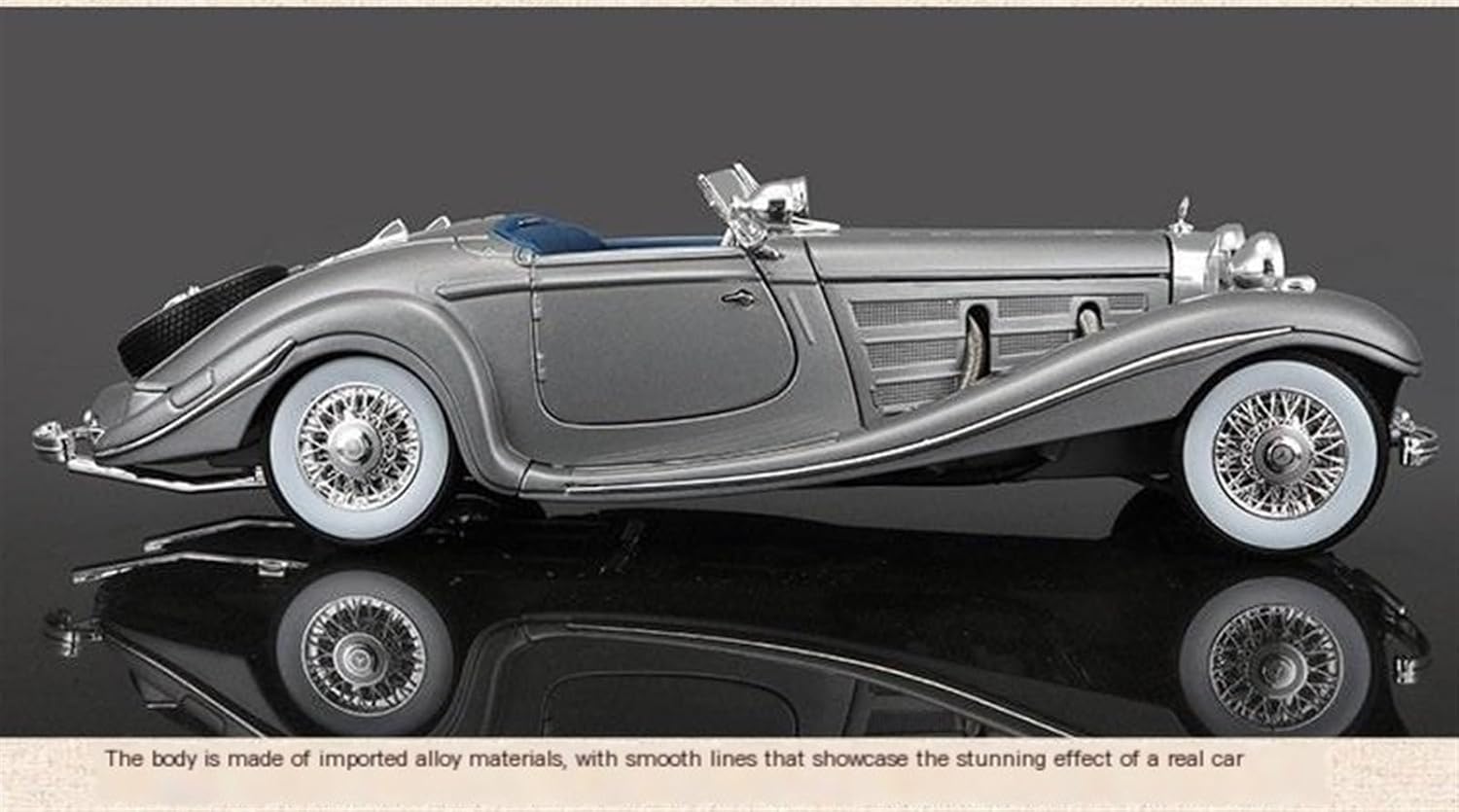 1:18 500K Classic car car Model Alloy car Imitation Toy(500K White)