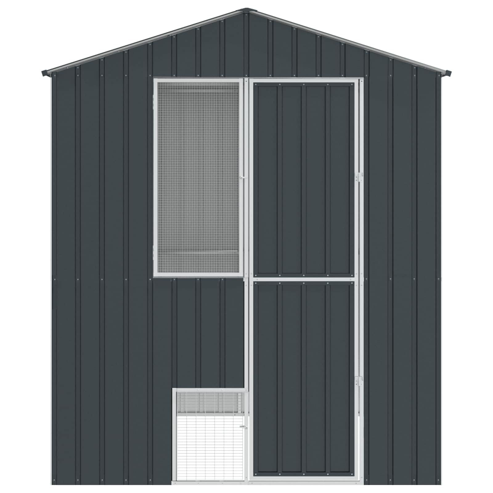 Generisch Vogelkäfig Anthrazit 215 x 210 x 247 cm Verzinkter Stahl,Tier- & Haustierbedarf,Haustierbedarf,Vogelbedarf,Vogelkäfige & -ständer-3325151