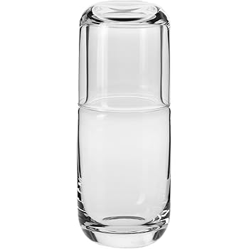 Amazon Com Household Essentials Krosno Handmade Quench Bedside Water Carafe Set 16 Oz Clear Carafes Pitchers
