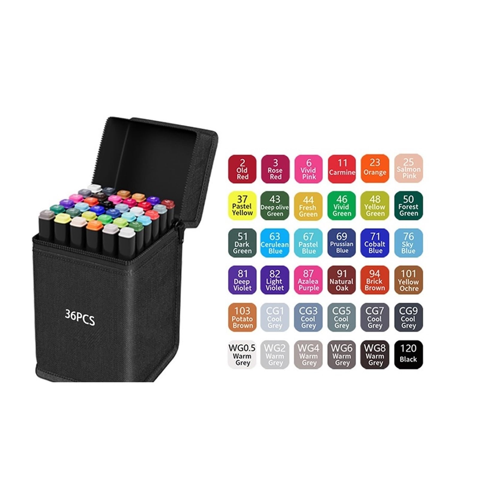 24/36/48/60/80/120/168/262 Farben Zeichenmarker Dual Tip Permanent Art Sketch(30 pc)