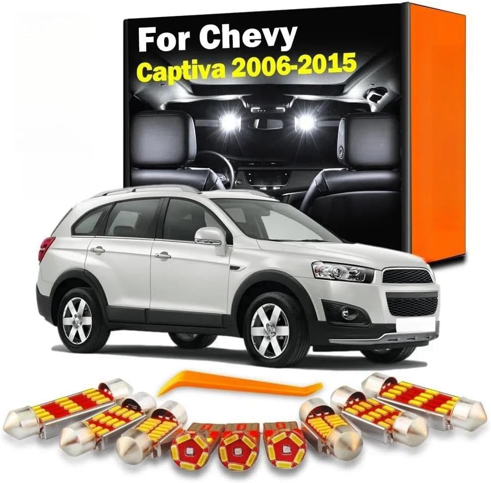 LED Interior Light Kit, LED Bulb for Chevrolet Captiva 2006 2007 2008 2009 2010 2011 2012 2013 2014 2015 Car