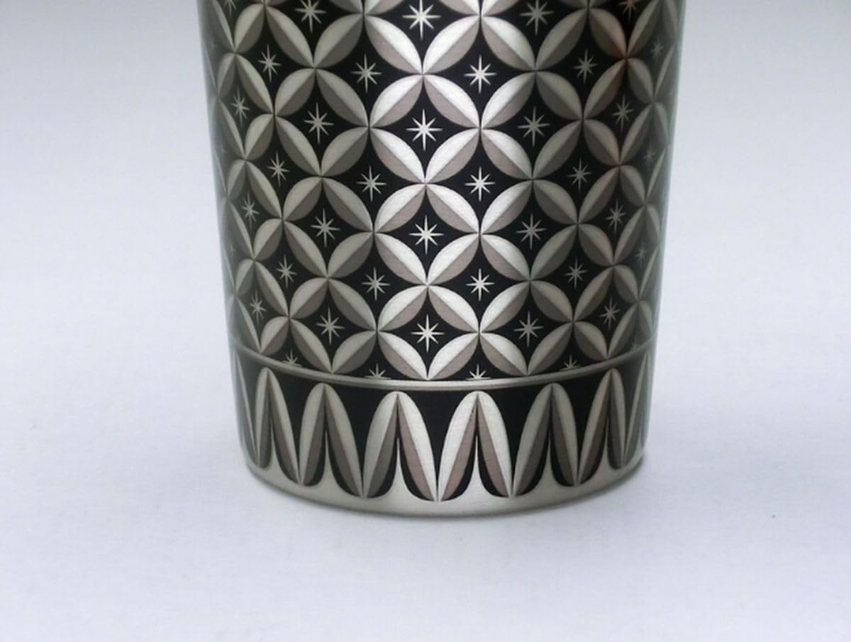 J-kitchens Select Highball Glass, Stainless Steel, Vacuum Double Layer, Tumbler, Black, Wooden Box, 11.8 fl oz (350 ml)