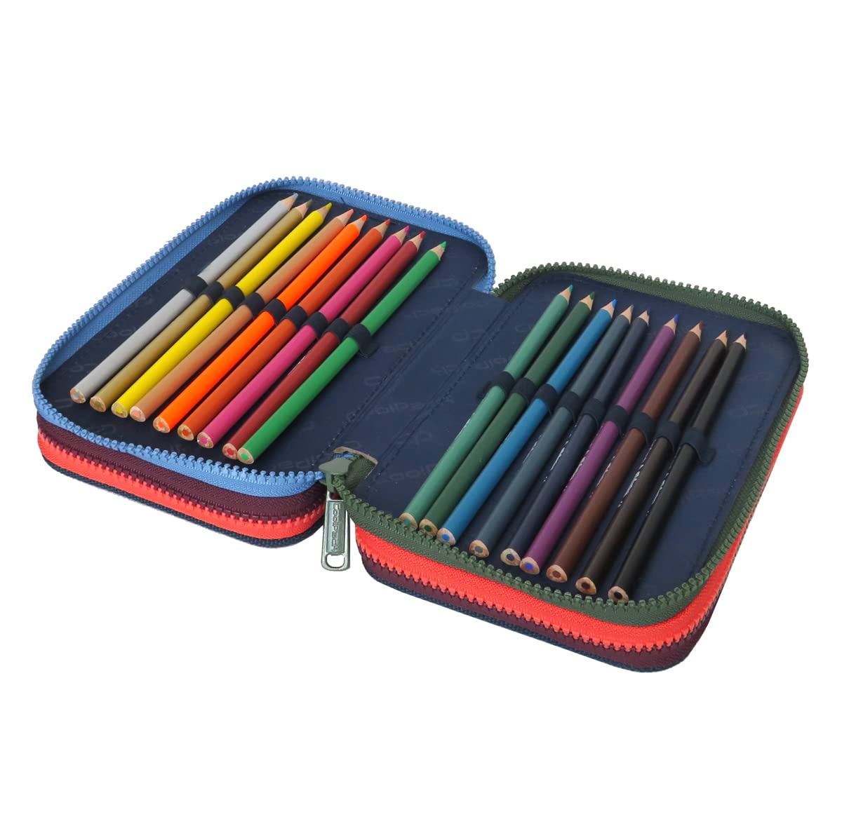 Coolpack Federmäppchen JUMPER 2 – Pastell Lila, 2 Fächer, Inkl. Stifte & Marker, 19x12x5 Cm