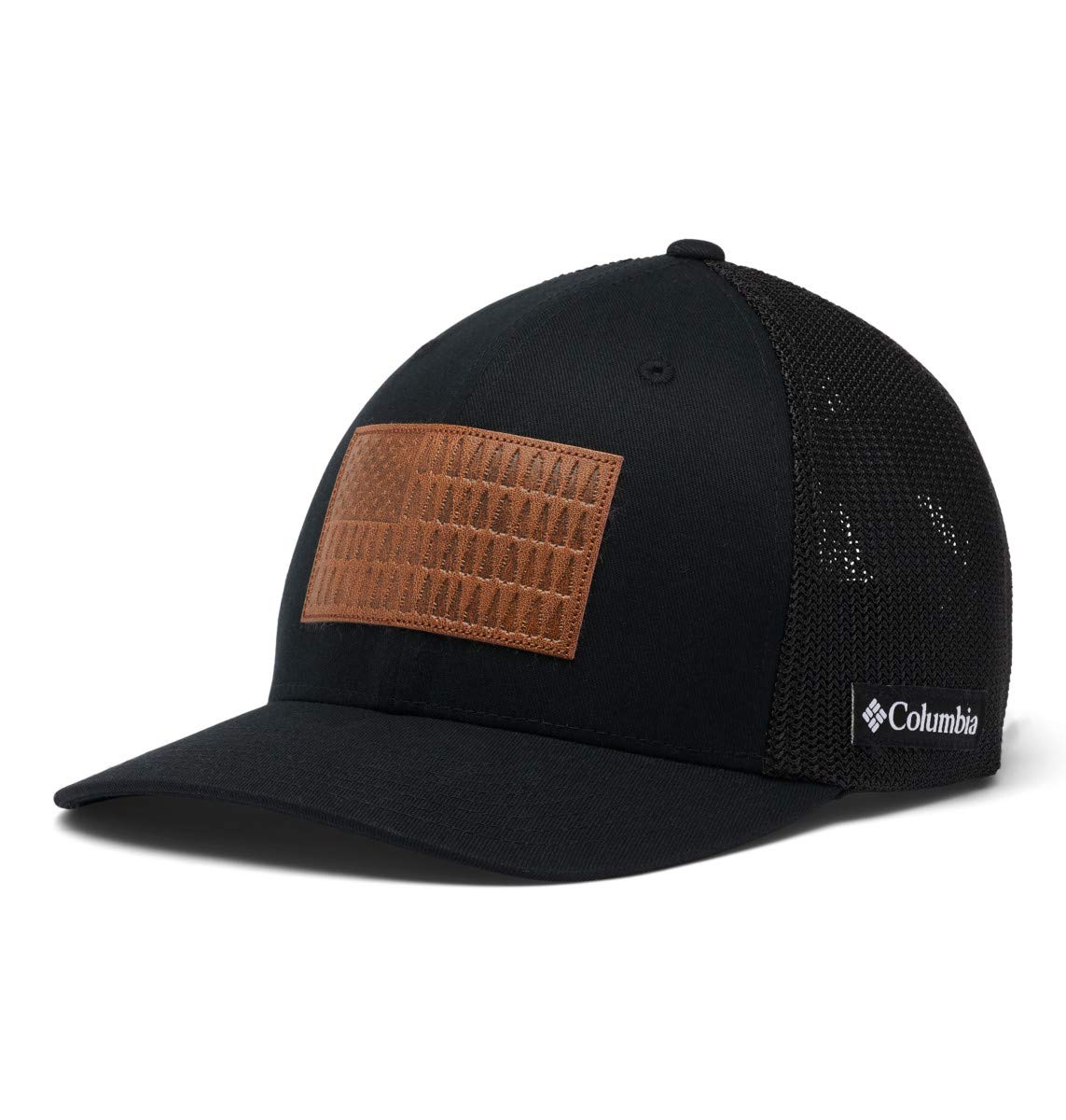 Columbia Męska wytrzymała czapka outdoorowa z siatki, czarna/naszywka z flagą z drzewem, rozm. L/XL