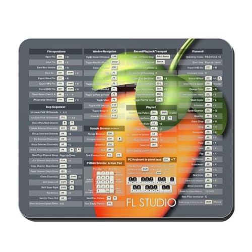 CafePress FL Studio Keyboard Shortcuts with Fruit Non-Slip Rubber Gaming Mousepad