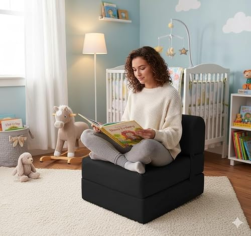 Miniatura 216 de Silla plegable de espuma, Studio sofá cama de invitados colchón de espuma de plegado, Negro Negro,Marrón,Borgoña,Gris,Verde cazador,Lima,Azul