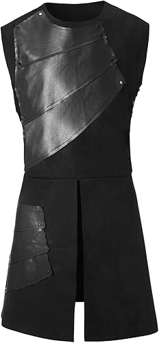 Miniatura 4 de Chalecos medievales sin mangas para hombre, chaleco de guerrero renacentista, chaleco victoriano, chaleco vikingo de cuero