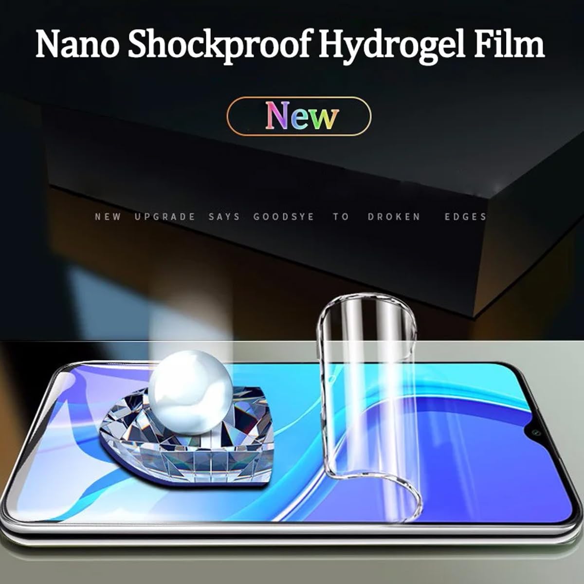 Protecteur D'écran Hydrogel Pour Oppo A16/A16s (6.53") - Film TPU Transparent - Neuf - Anti-rayures