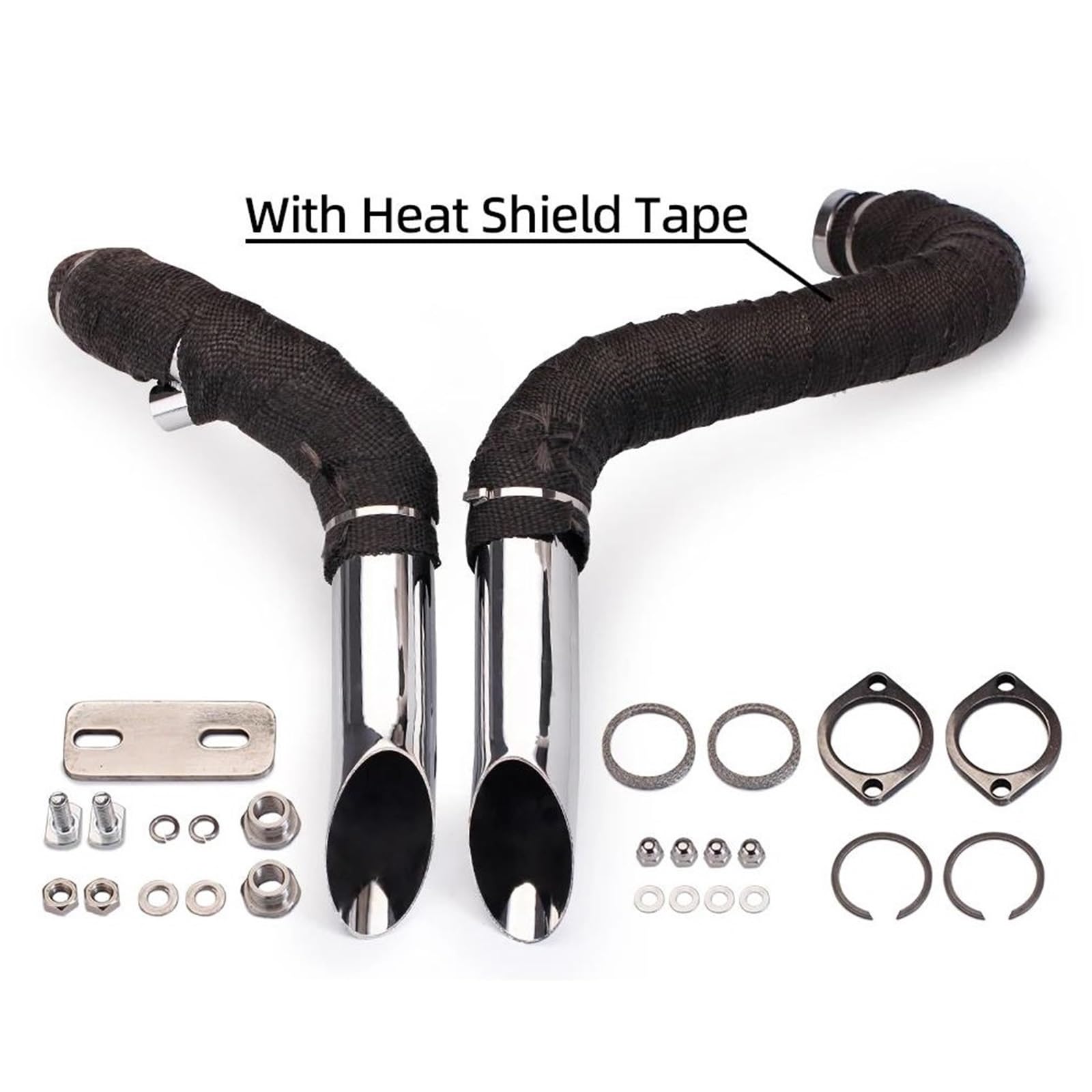 YUUEI Tubo para Escape Motocicleta para Harley para Davidson T7 para Softail para Sportster 883 1200 Accesorios Modificados Sistema(D Silver)