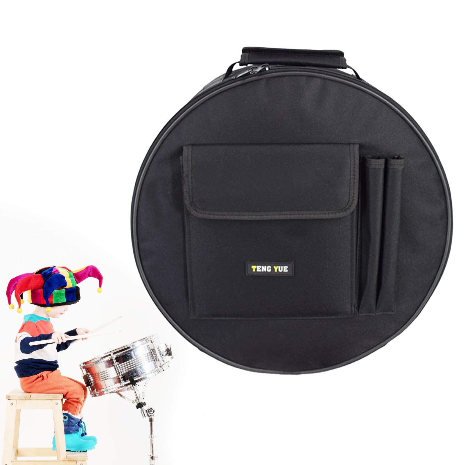 Snare Bag Pouch, przenośna torba na perkusję, zdejmowany pasek, ochronny na instrumenty, organizer na sprzęt muzyczny, profesjonalna torba na perkusję, torba dla entuzjastów, torba