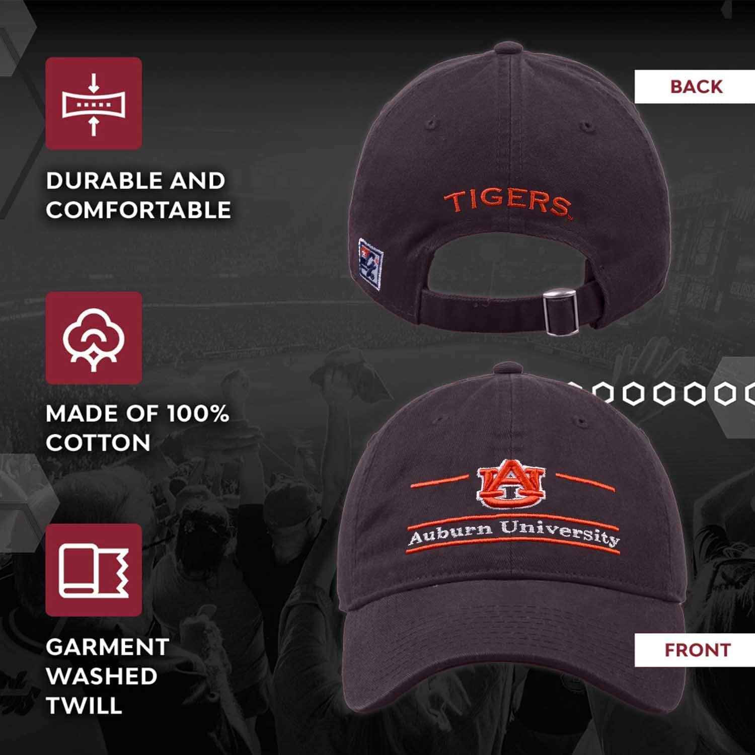 The Game NCAA Adult Bar Hat - Garment Washed Twill - Embroidered Design - Elevate Your Style and Show Your Team Spirit - Image 3