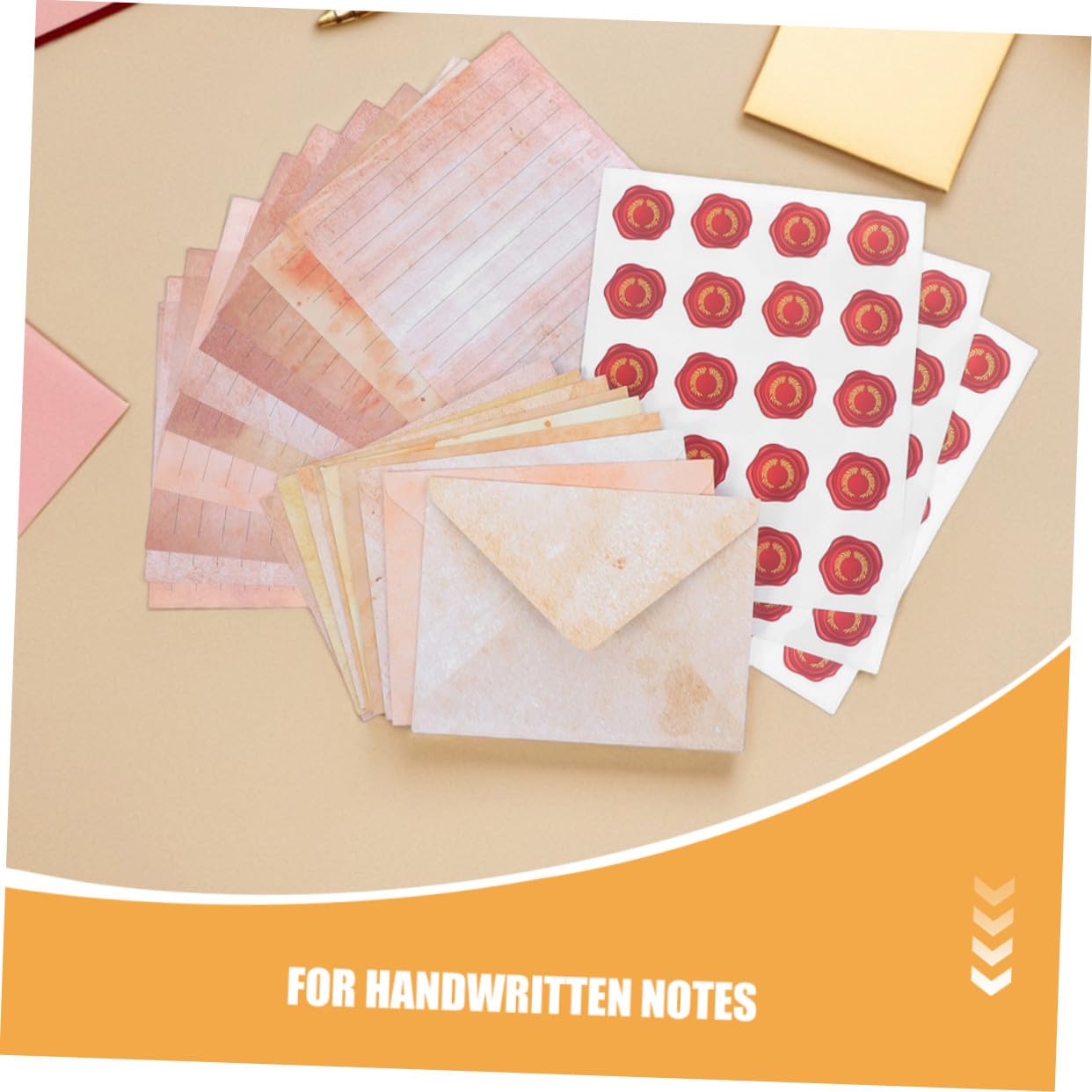 100sätze Vintage-briefpapier-set mit Liniertem Papier und Passenden Umschlägen für Briefe und Einladungen Altmodisches Design für Klassische Ästhetik