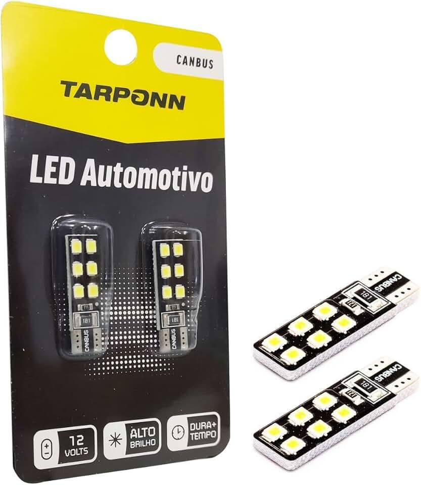 Lâmpada Led Tarponn Pingo T10-Cob-12C Canbus (Par)