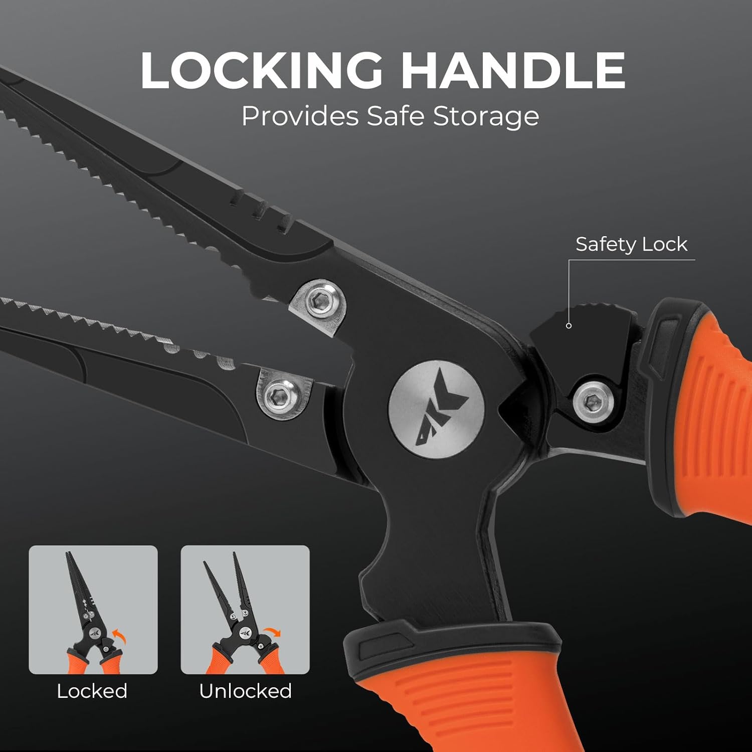 KastKing Paradox Fishing Pliers, Angled Fish Lip Gripper, Saltwater Resistant 420 Stainless Steel Fishing Tools, Fishing Pliers Hook Remover with Ergonomic Handle, Fishing Gifts for Men - Image 6