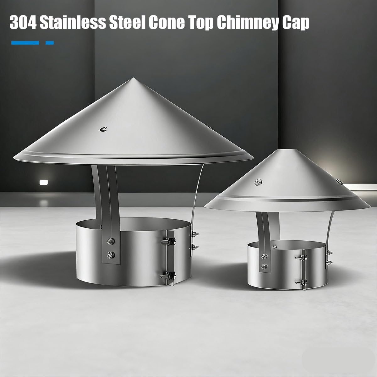 Sombrerete chimenea acero inoxidable 304,(Flat head,150mm/6.0in)