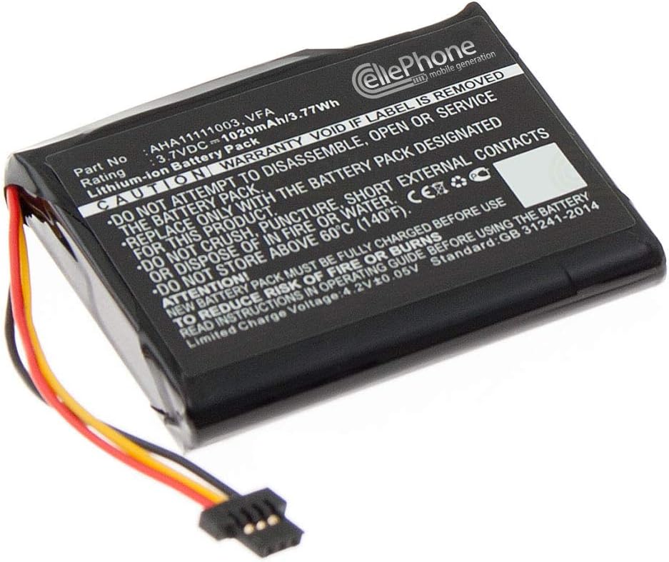 Batteria Navigatore Tomtom Batteria Per TomTom 4EN62/4EN6.001.02 - Li-ion 3.7V 1020mAh, Compatibile Con Modelli VFA, AHA11111003 Batteria Li-ion 1020mAh