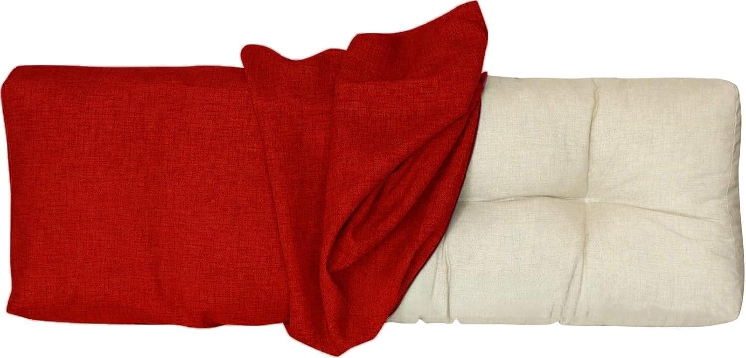 Bench Cushion Pad Covers Outdoor/Indoor with zip 2/3 seater Seat Cushion Replacement Cover 120x40 110x40 140x45 150x50 Non-Slip Bottom for Bench Cushion Chair Bay Window Cushion(Burgundy,90x50x10cm Th