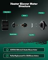 Vista 4 de SCITOO Motor de ventilador HVAC con jaula de ventilador apto para 2001-2002 para Saturn L100,2001-2003 para Saturn L200,2001-2005 para Saturn