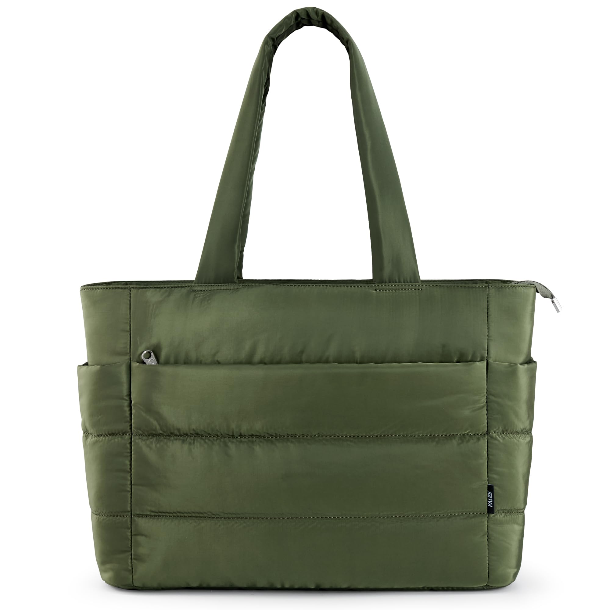 KALIDI Handtasche Damen Shopper gesteppte Tragetasche Messenger Laptop Tasche Tote Bag Puffer Große Schultertasche mit Reißverschluss für Arbeit,Einkauf，Schule