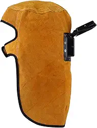 YOUTHINK Proteção Máscara do Soldador Com Lente de Filtro de Escurecimento Automático, Máscara do Soldador Rosto Cheio Resistente Ao Calor Capacete de Couro de Vaca para Trabalhadores