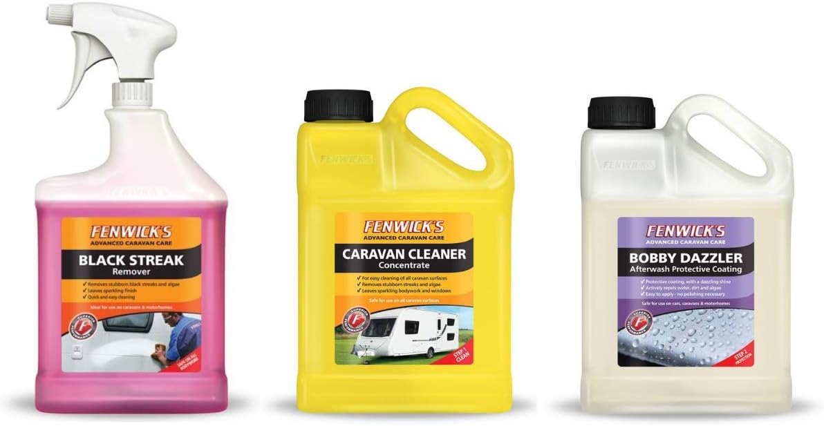 Fenwicks Ultimate Caravan Cleaning Combo - Black Streak remover + Caravan Cleaner + Bobby Dazzler (3 Items)