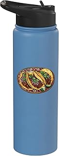 Birria Tacos On A Decorative Plate Stainless Steel Insulated Water Bottle