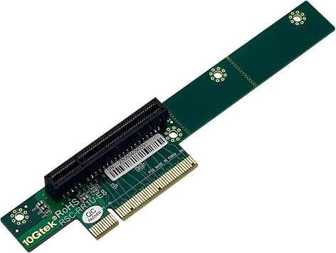PCI- Express 8X Riser Card 270-Degree R-Angle Riser Adapter Card for 1U, Compatible with Supermicro RSC-RR1U-E8