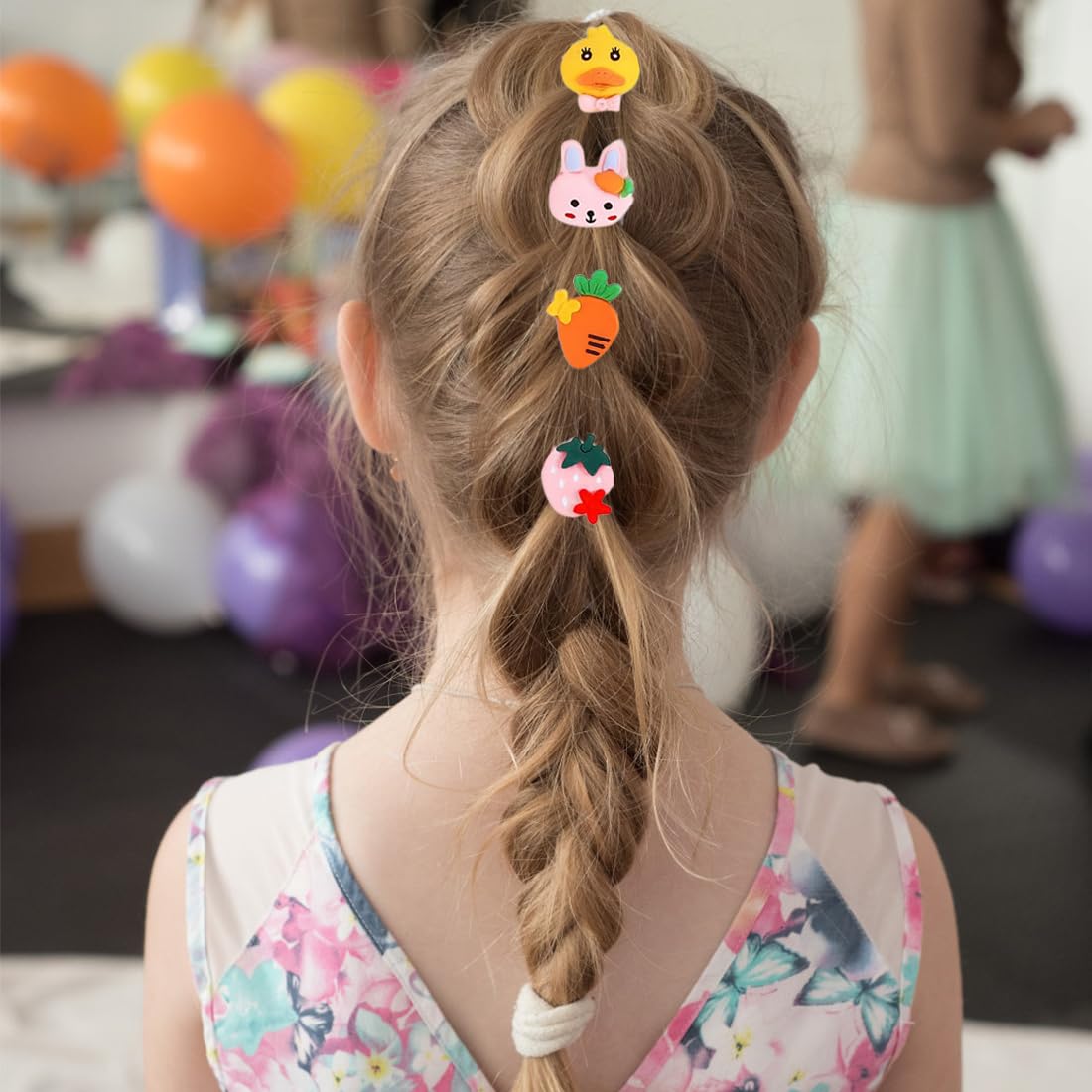 30 Pièces Élastiques Cheveux Fille, Élastiques Cheveux Bébé, Chouchous Cheveux Fille, Petits Élastiques Cheveux, Pour Petits Enfants et Bébés (Fruits, Animaux, Fleurs)