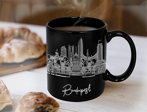 Miniatura 112 de Taza de cerámica Madrid Spain Skyline, taza blanca de recuerdo de Europa de 11 onzas, taza de café personalizada, regalo para cumpleaños, taza