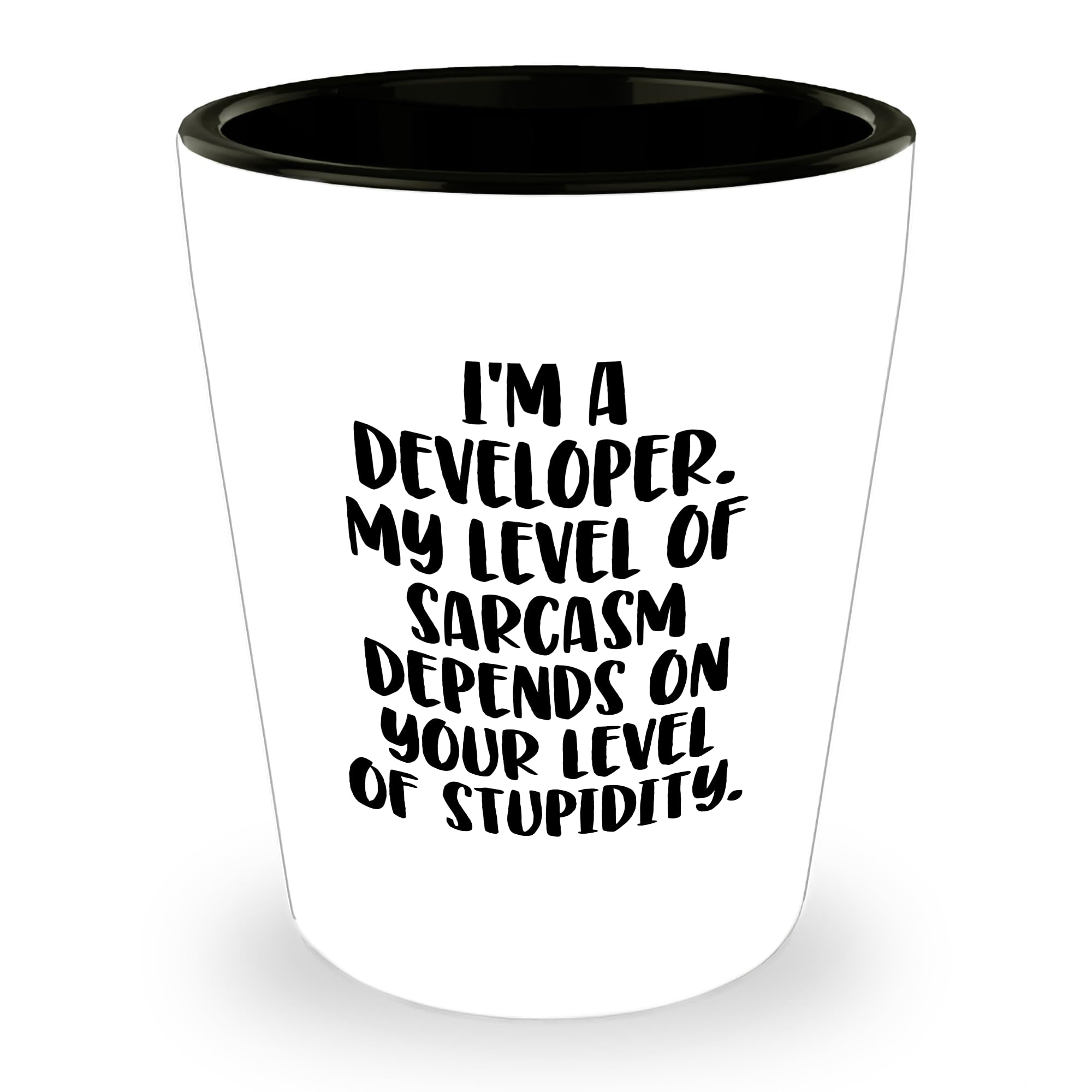 Developer Gifts from Friends for Him - Funny Shot Glass Quote - Christmas Unique Gifts