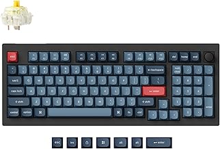 V5 Max Custom Wireless Mechanical Gaming Keyboard with Number Pad, 96% Layout QMK/VIA 2.4 GHz/Bluetooth 5.1/Wired, RGB Backlit Hot-Swappable Gateron Banana Switch for Mac Windows Linux