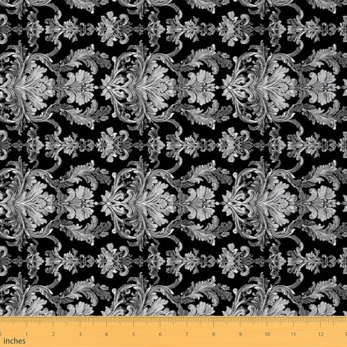 Tissus au metre jacquard gris 276x150cm pour chaises et loisirs creatifs bricolage maison