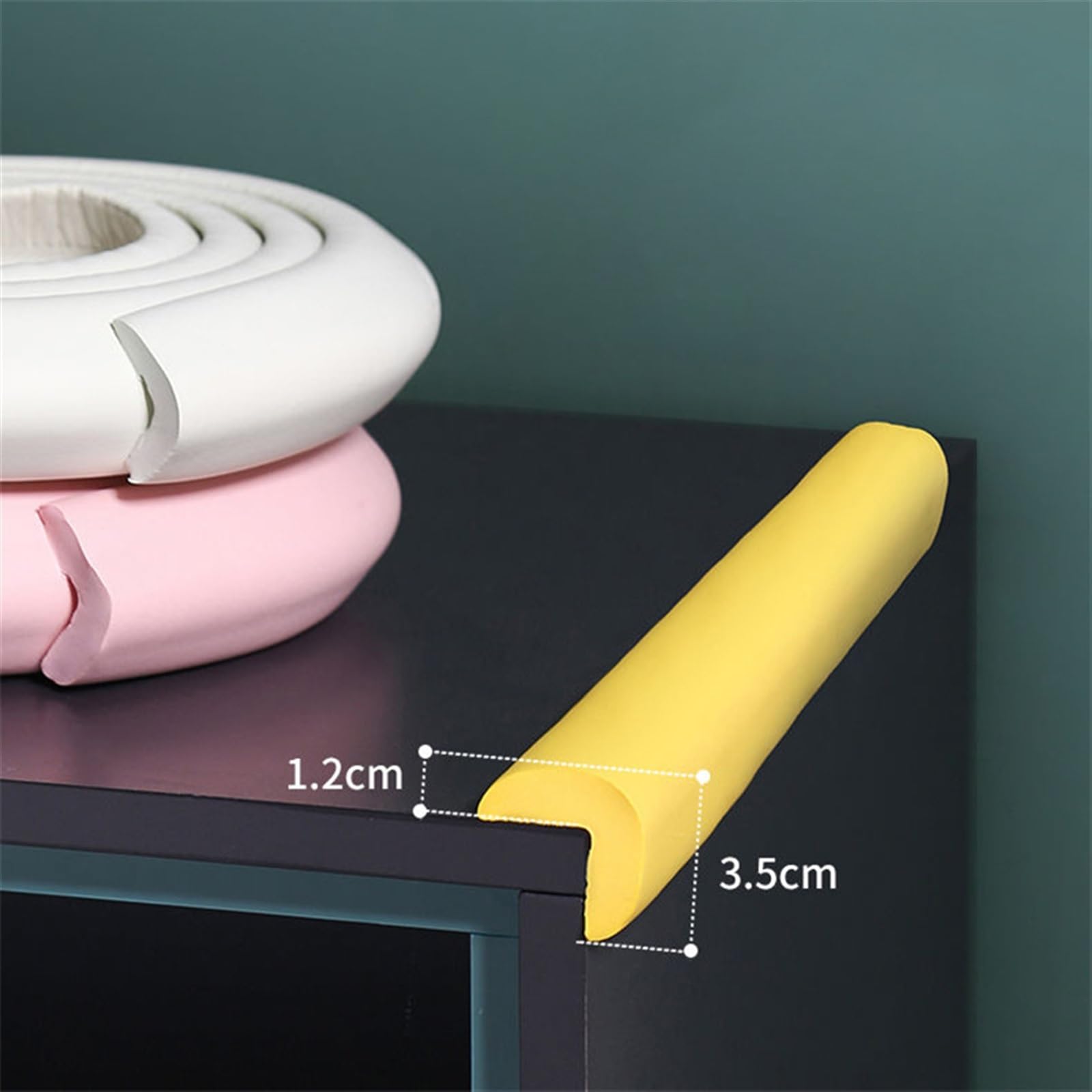 Protector Esquinas Bebe Cinta de protección de Esquinas de 2 m for Muebles del hogar, protección de Esquinas de mesas de Seguridad Protector Enchufes para Bebes(Grey-01)