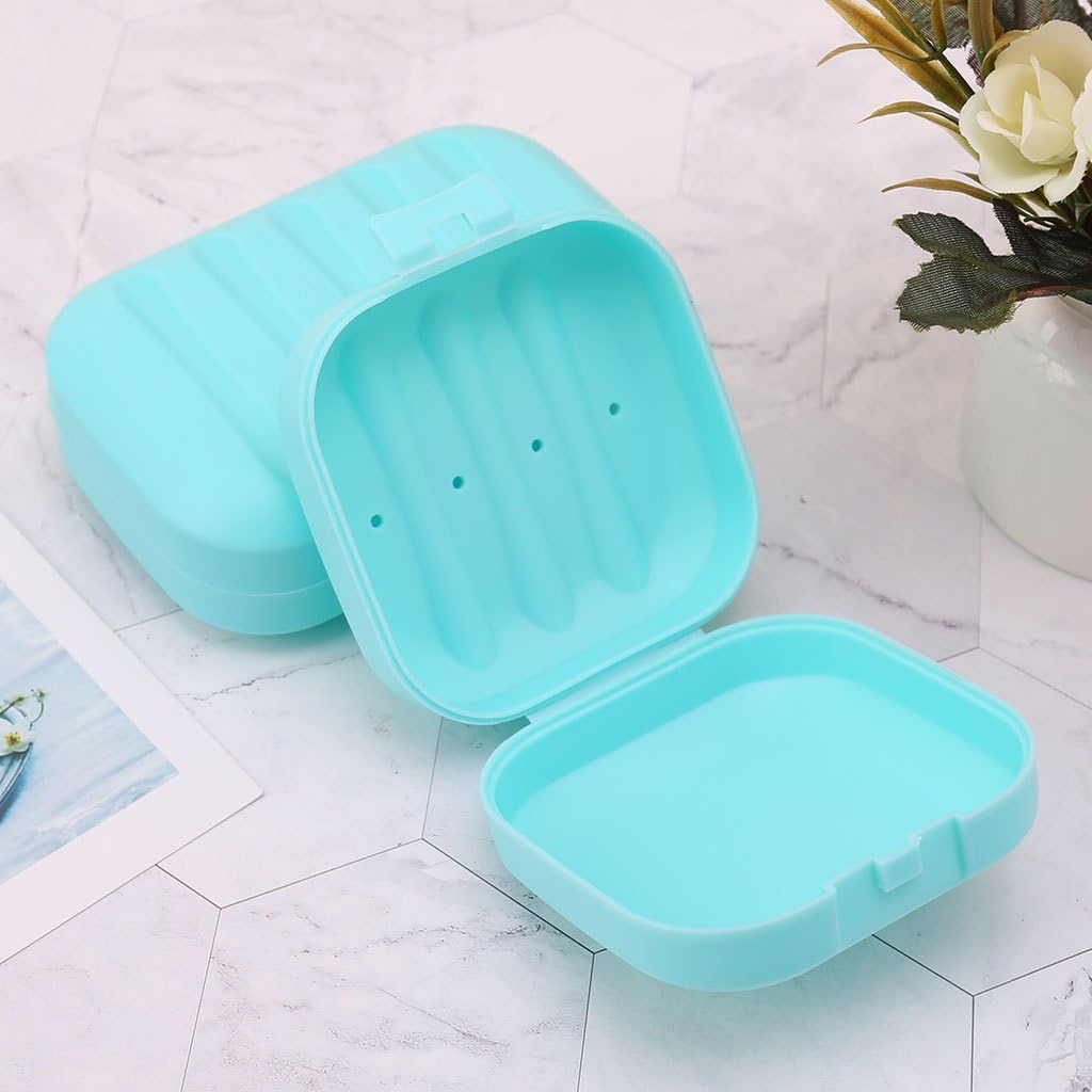 Protable Travel Soap Dish Box Soap Holder Storage Container Shower Soap Dishes Bathroom Accessories Hotel Container, Silver image 3