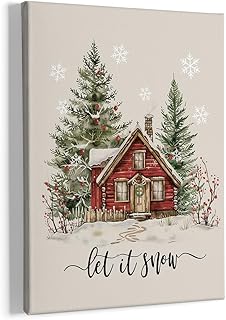 HIWX Let It Snow Winter Wall Art Decor, Christmas Wall Art, Let It Snow ...