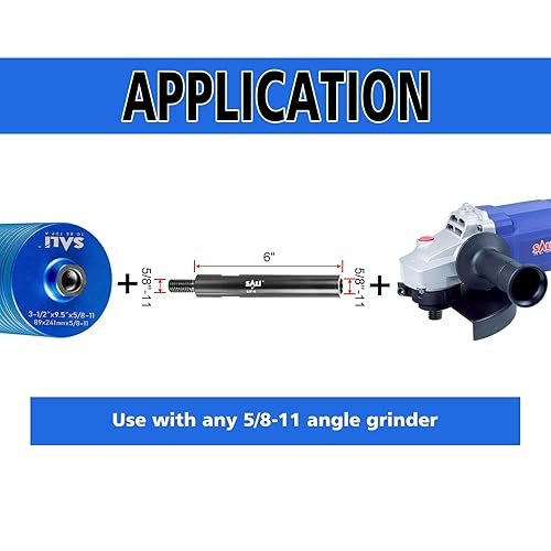 Miniatura 5 de SALI Adaptador de extensión de 6 pulgadas para brocas de núcleo, varilla de extensión con adaptador de broca de rosca de 5/8 "-11 para taladro de