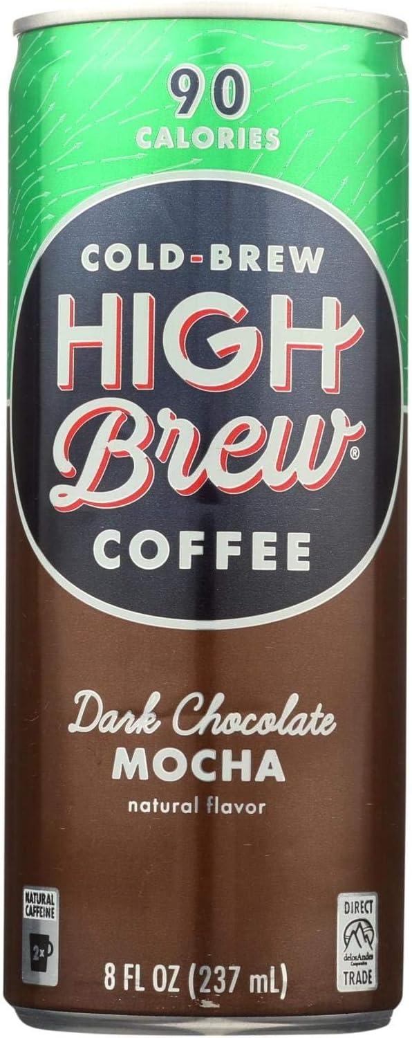High Brew Coffee Dark Chocolate Mocha Coffee, 8 Fluid Ounce - 12 per case.